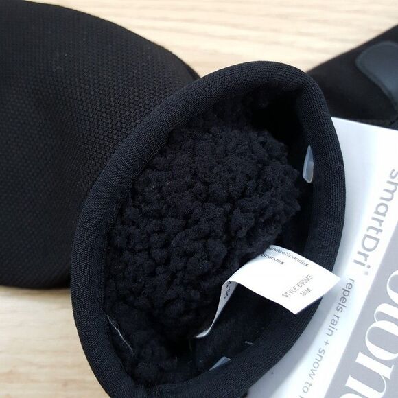 ISOTONER Gloves Mens Medium Black Touchscreen Water Repellent Plush Lined - Picture 4 of 7